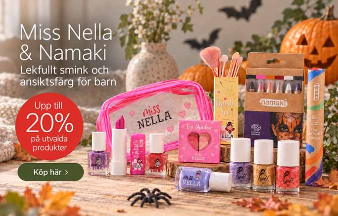 Allt i Miss Nella. Ansiktsfärger och kritor i Namaki. Upp 20%