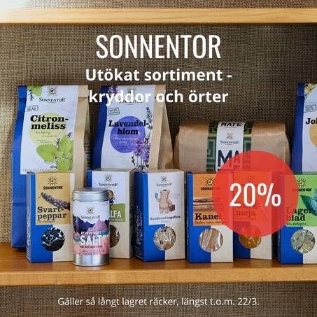 20% på Sonnentor kryddor och örter