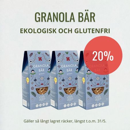 Granola bär från ewalie 20%