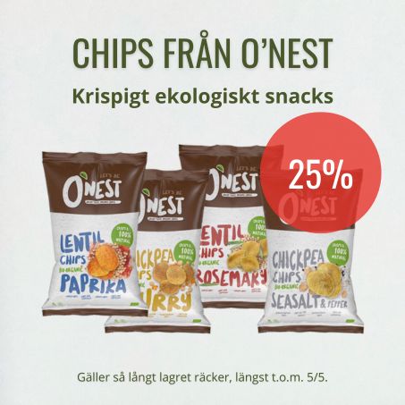 25% på chips