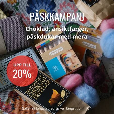 Upp till 20% på påskprodukter, choklad mm