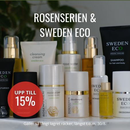 upp till 15% på Rosenserien och sweden eco