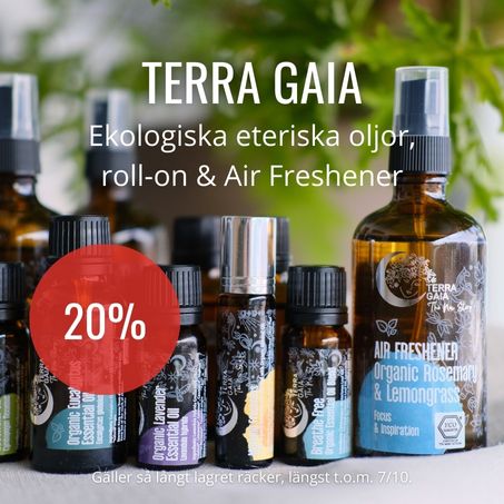 20% på Terra Gaia ekologiska eteriska oljor etc