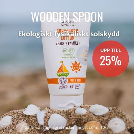 REA på solkräm från Wooden Spoon