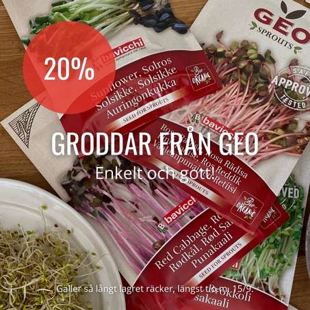 20 % på groddar från GEO