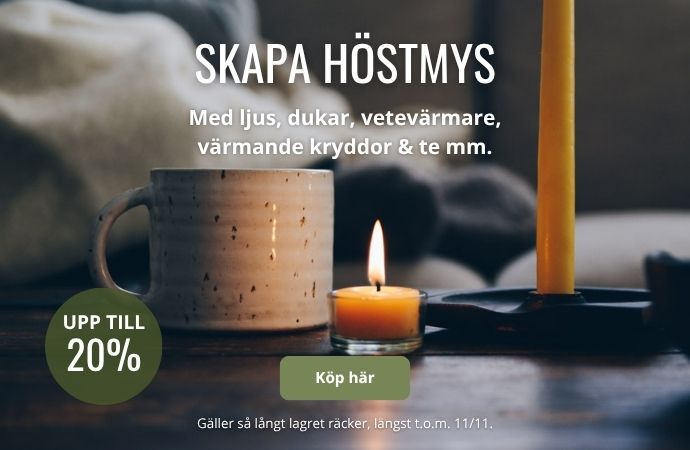 10-20% på utvalda produkter för höstmys