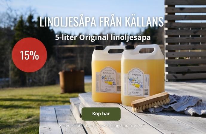 Källans linoljesåpa 15% på original 5-liter