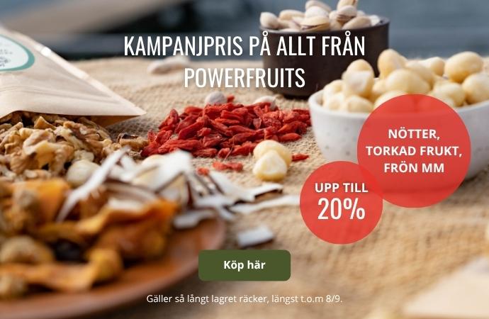 Upp till 20% på powerfruits