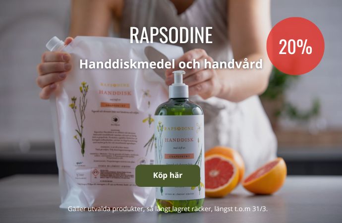 20% på utvalda produkter från Rapsodine