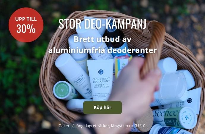 upp till 30% på deodoranter från rekoshoppen