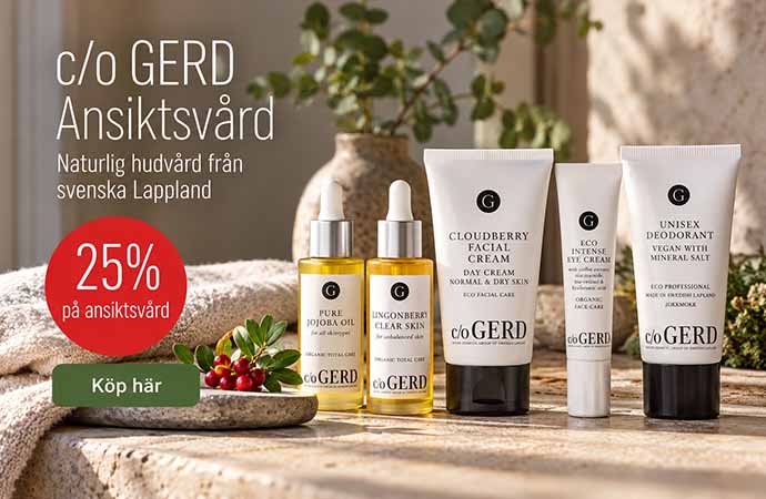 c/o gerd ansiktsvård upp till 25%