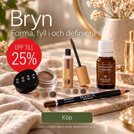 25% på brynprodukter