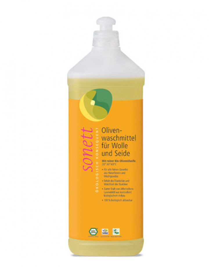 Sonett - Tvättmedel ull/silke med ekologisk olivoljetvål 1000 ml i gruppen Hemmet / Tvätt / Tvättmedel hos Rekoshoppen.se (01315044)