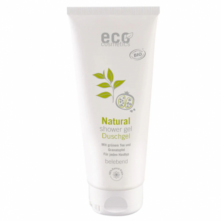 Eco Cosmetics - Duschgel med Grönt Te och Granatäpple, 200 ml
