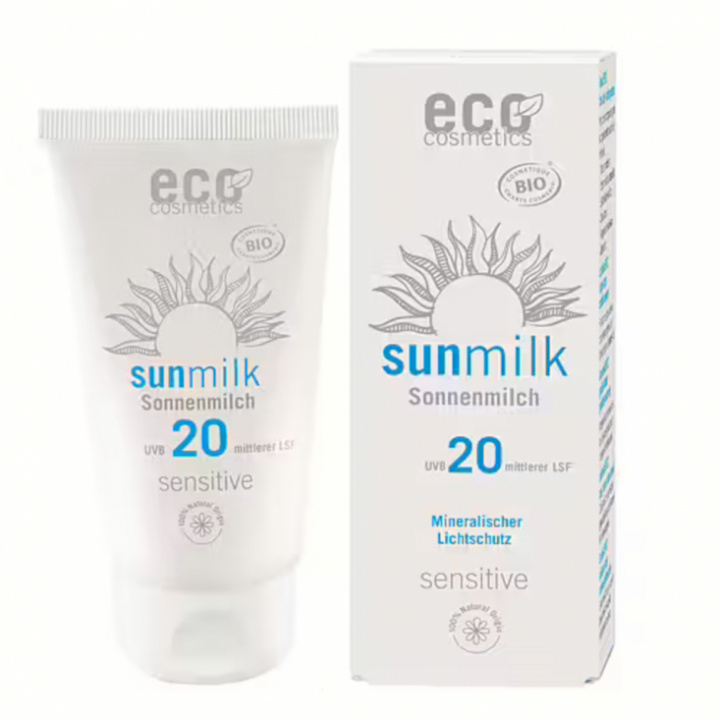 Eco Cosmetics - Sun Milk Sensitive SPF 20, 75 ml