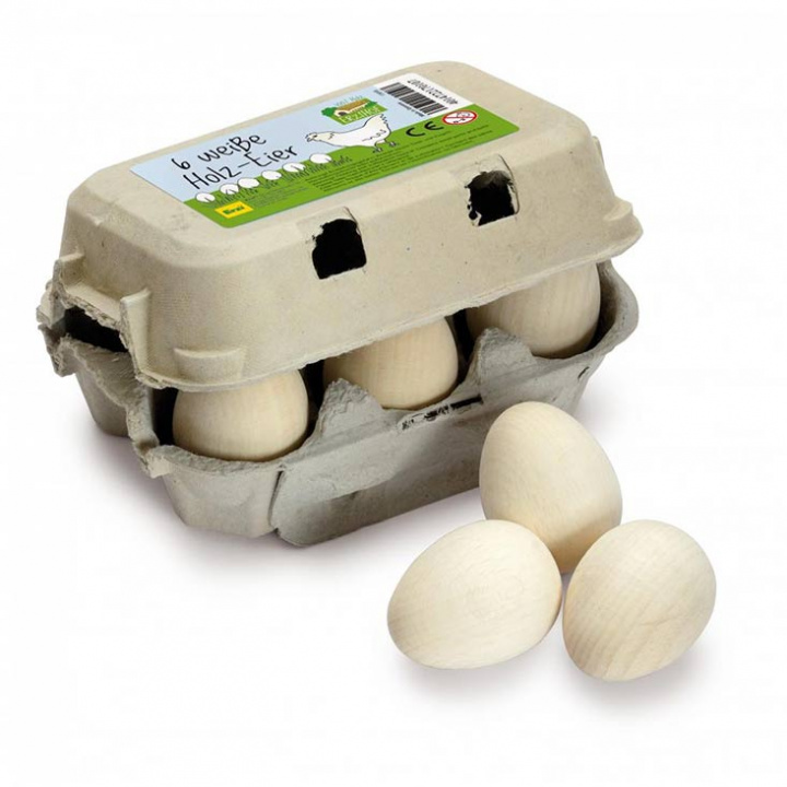 Erzi - 6-pack Ägg Lekmat i Trä