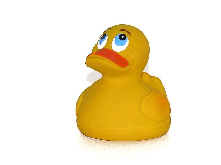 Lanco - Badleksak Helgjuten i Naturgummi, Anka