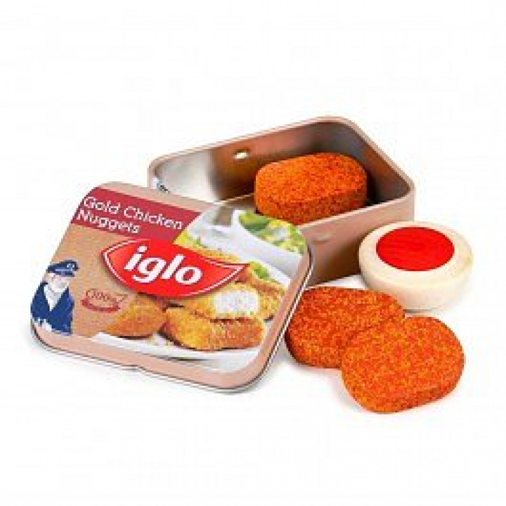 Erzi - Chicken Nuggets Lekmat av Trä i Plåtask