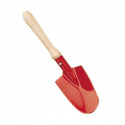 Glückskäfer - Spade för Barn i Metall och Trä, Röd Rund