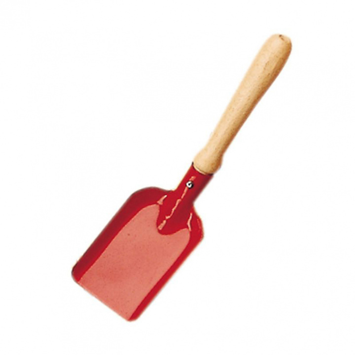 Glückskäfer - Spade för Barn i Metall och Trä, Röd Fyrkantig