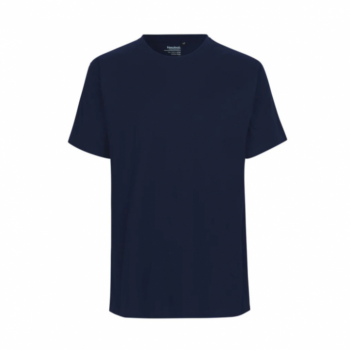 Rundhalsad T-Shirt Classic i Ekologisk Bomull Herr Navy