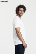 Neutral - Rundhalsad T-Shirt Slim Fit i Ekologisk Bomull Herr Vit