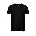Neutral - V-Ringad T-Shirt Slim Fit i Ekologisk Bomull Herr Svart