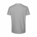 Neutral - V-Ringad T-Shirt Slim Fit i Ekologisk Bomull Herr Gråmelerad
