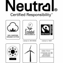 Neutral - Rundhalsad T-Shirt Slim Fit i Ekologisk Bomull Dam Gråmelerad