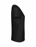 Neutral - V-Ringad T-Shirt Slim Fit i Ekologisk Bomull Dam Svart