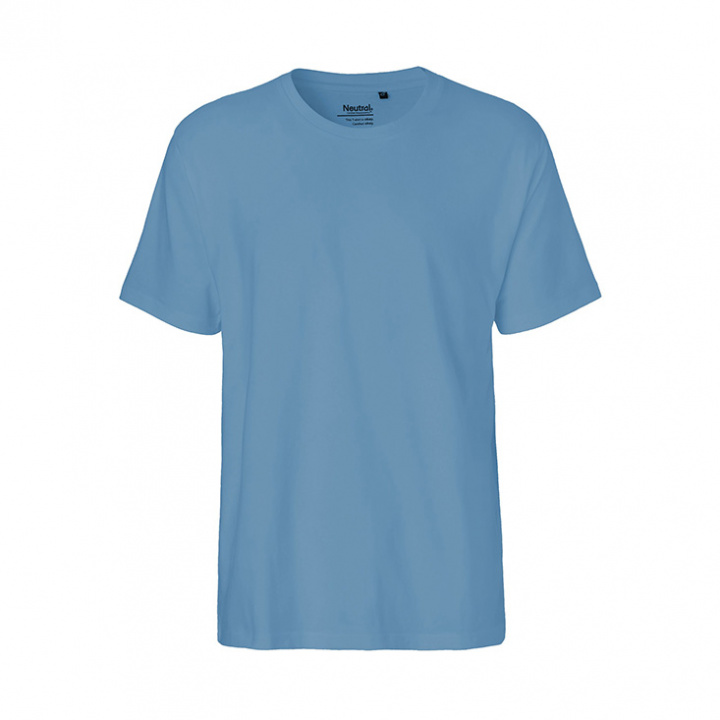 Neutral - Rundhalsad T-Shirt Classic i Ekologisk Bomull Herr Dusty Indigio