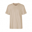 Neutral - Rundhalsad T-Shirt Classic i Ekologisk Bomull Herr Sand