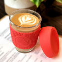 Neon Kactus - Kaffemugg i Borosilikatglas, Korallröd