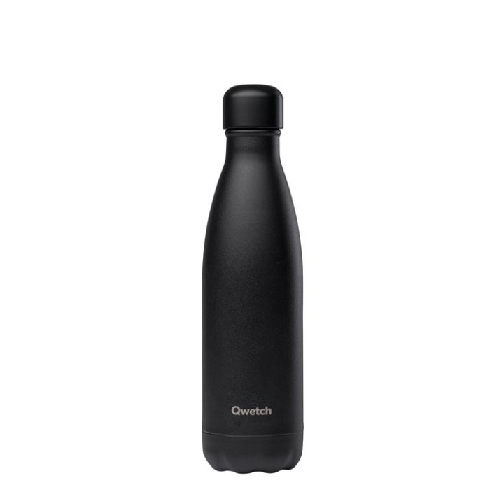 Qwetch Isolerad Flaska i Rostfritt Stål All Black 500 ml