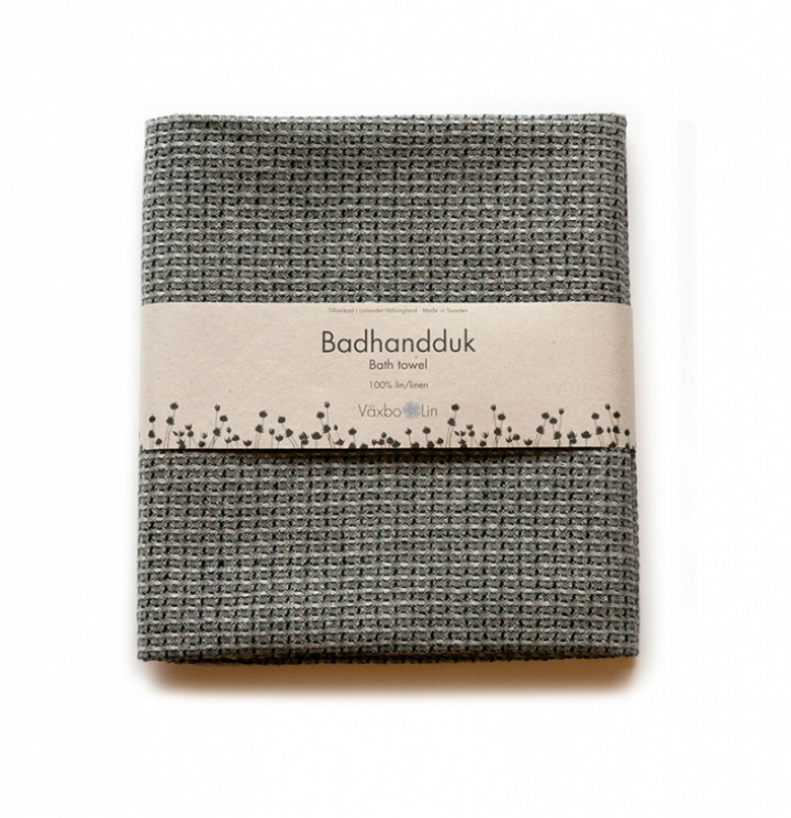 Växbo Lin - Bubbel Badhandduk svart i gruppen Hemmet / Till badrummet / Handdukar hos Rekoshoppen.se (098703)
