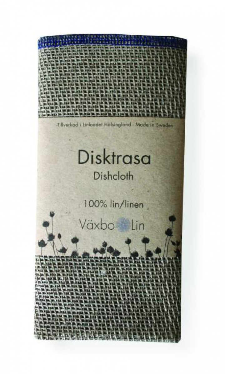 Växbo Lin - Disktrasa Oblekt med Blå Fåll i gruppen Hemmet / Disk / Disktrasor hos Rekoshoppen.se (0991013)