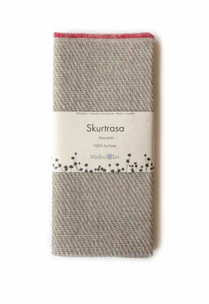 Växbo Lin - Skurtrasa Oblekt Röd Fåll i gruppen Hemmet / Städ / Städutrustning hos Rekoshoppen.se (099912)
