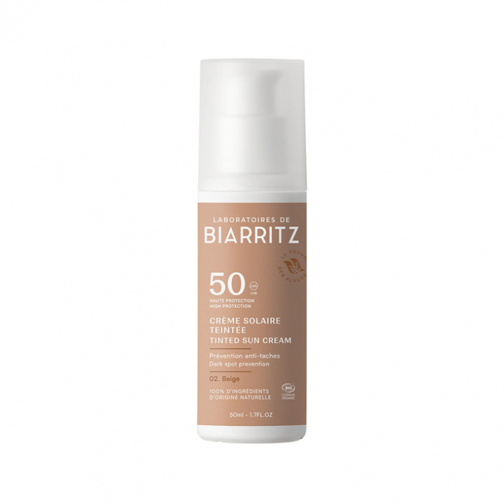 Laboratoires de Biarritz- Solskydd Ansiktskräm Tonad SPF50, Beige