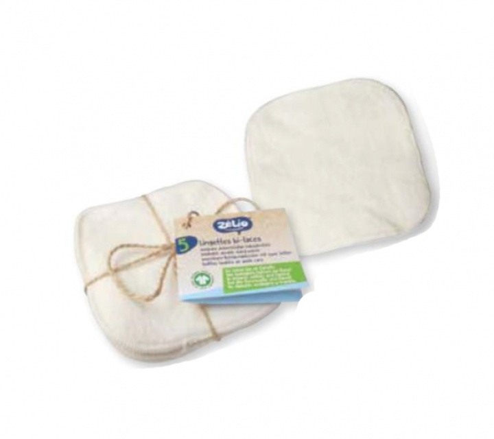 Zélio - Stora Tvättbara Makeup Pads Ekologisk Bomull 5 st