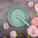 Summerville Organic - Tallrik och Sked i Silikon, Cameo Green