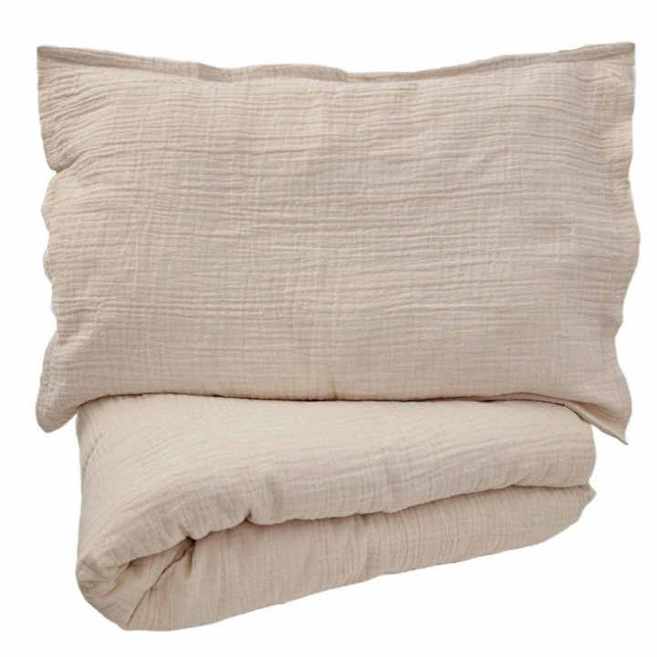 SUMMERVILLE Organic - Bäddset Spjälsäng, Muslin Sandshell