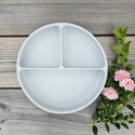Summerville Organic - Delad Tallrik i Silikon, Silver Grey