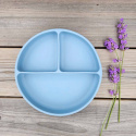 Summerville Organic - Delad Tallrik i Silikon, Stone Blue