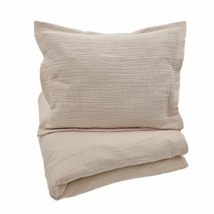 SUMMERVILLE Organic - Bäddset Vagga/Barnvagn, Muslin Sandshell