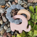 SUMMERVILLE Organic - Bitleksak Trä och Silikon, Elefant, Pale mauve