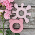 SUMMERVILLE Organic - Skallra + Bitring i Silikon, Pale Mauve + Dusty Rose