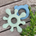 SUMMERVILLE Organic - Skallra + Bitring i Silikon, Cameo Green + Stone Blue