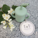 Summerville Organic - Silikonmugg med Sugrör, Cameo Green
