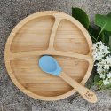 Summerville Organic - Matset Rund i Bambu och Silikon, Stone Blue