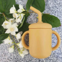 Summerville Organic - Silikonmugg med Sugrör, Ockra